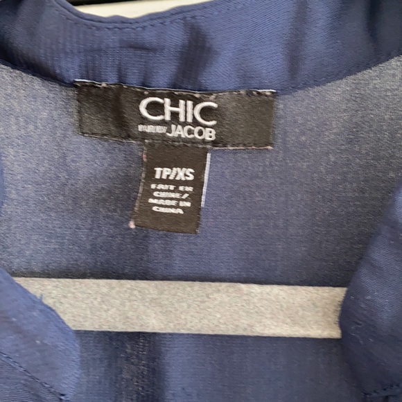 Jacob Blue front tie button down blouse (Size XS) - Picture 2 of 3